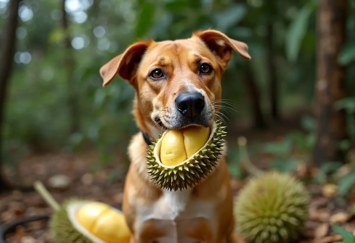 Dog with Durians